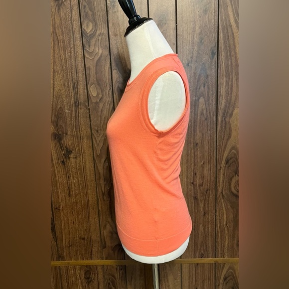 Banana Republic Orange 100% Merino Wool Pullover Crew Neck Sweater Vest Sz M - Picture 3 of 7